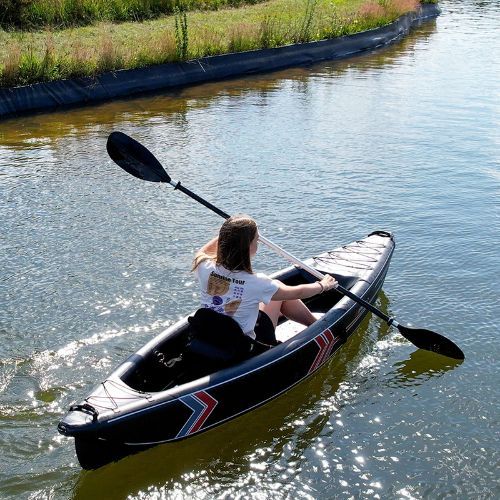 Vysokotlaký nafukovací kajak Pure4Fun Dropstitch pro 1 osobu černý 160000