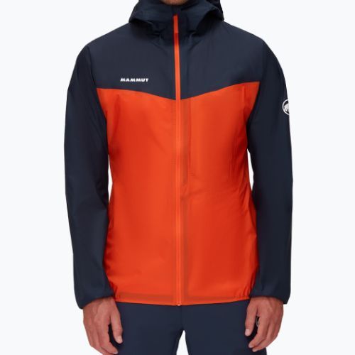 Pánská hardshell bunda MAMMUT Kento Light HS oranžovo-tmavě modrá