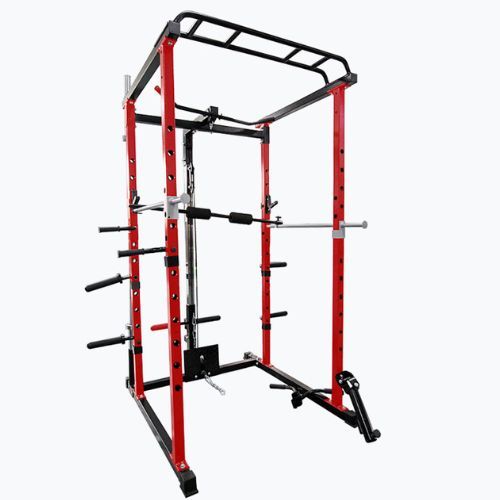 Multifunkční domácí posilovna Pure2Improve Powerrack červená/černá P2I820000