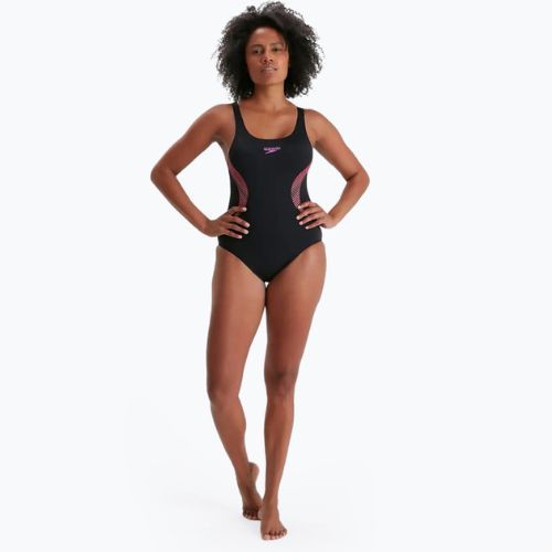 Speedo Placement Muscleback dámské jednodílné plavky černé 68-08694G704