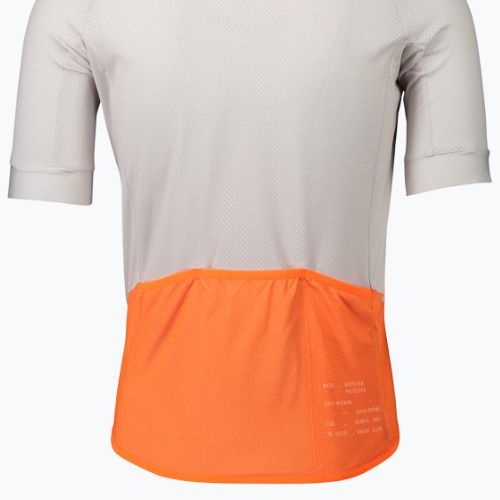 Pánský cyklistický dres POC Essential Road Logo granite grey/zink orange