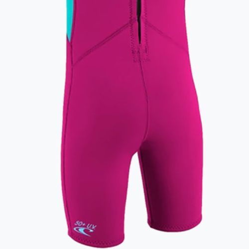 Dětský neopren O'Neill Toddler Reactor-2 2 mm Back Zip S/S dr8/berry/lt aqua/graph