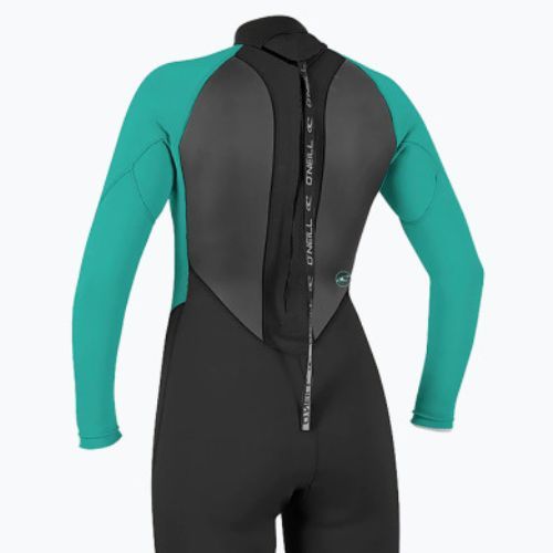 Dámský neopren O'Neill Reactor-2 3/2 mm Back Zip Full black/ltaqua