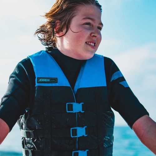 JOBE Dvojitá černo-modrá vesta 244822006