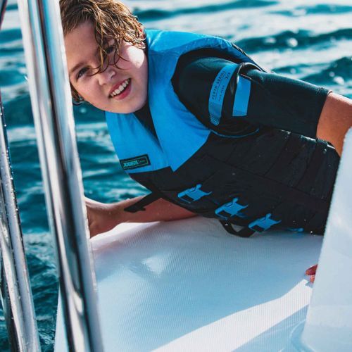 JOBE Dvojitá černo-modrá vesta 244822006