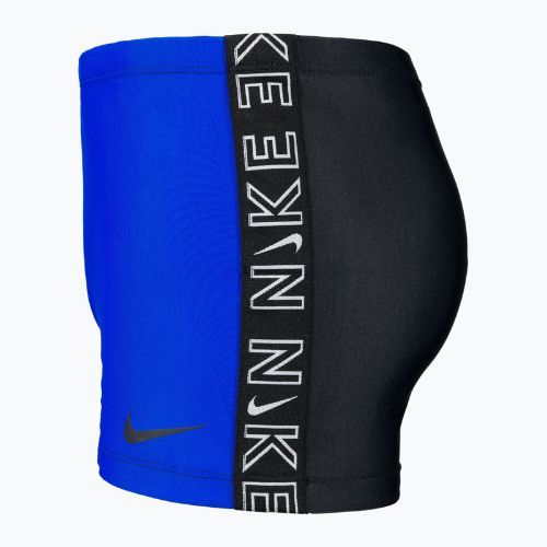 Pánské plavecké boxerky Nike Logo Tape Square Leg modré NESSB134-416