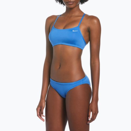 Dámské dvoudílné plavky Nike Essential Sports Bikini modré NESSA211-442