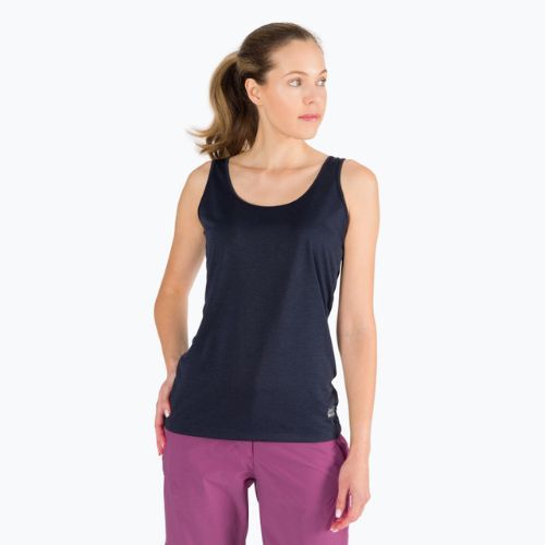 Dámské trekingové tričko Jack Wolfskin Pack & Go Tank tmavě modré 1807282_1010