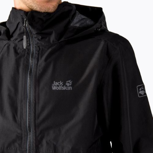 Pánská hardshell bunda Jack Wolfskin Evandale černá 1111131_6000