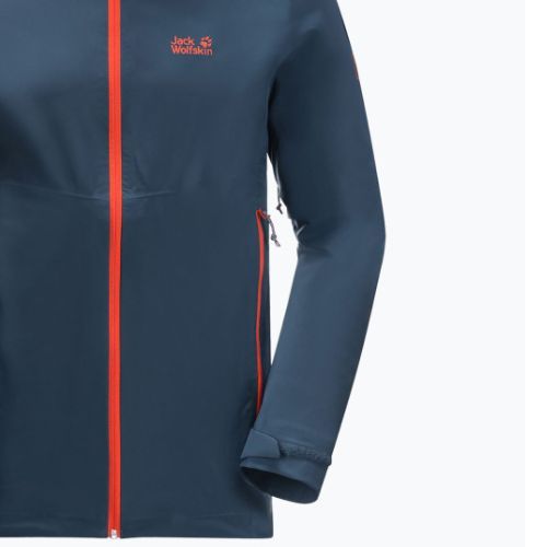 Pánská nepromokavá bunda Jack Wolfskin Highest Peak 2.5L tmavě modrá 1114961_1383
