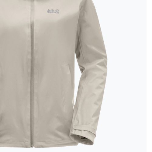 Dámská hardshell bunda Jack Wolfskin Pack & Go Shell šedá 1111514_6260