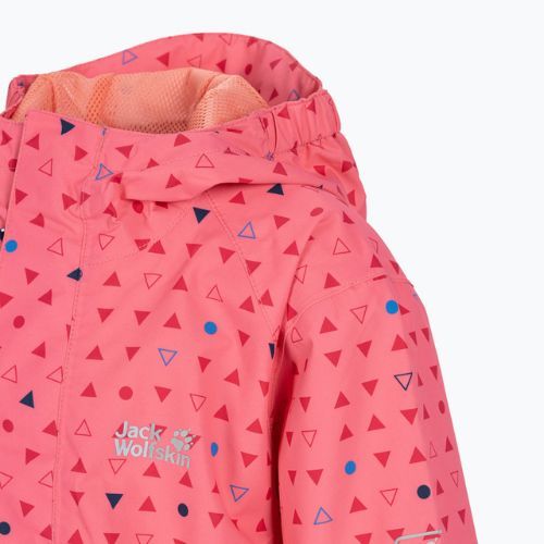 Dětská nepromokavá bunda Jack Wolfskin Tucan Dotted růžová 1608891_7669