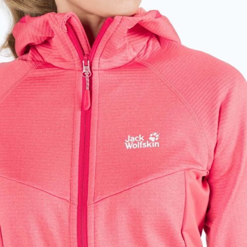 Dámská fleece mikina Jack Wolfskin Hydro Grid oranžová 1709911_2072