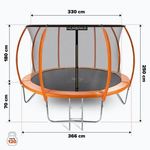 HUMBAKA Super 366 cm oranžová Super-12' Trampolína