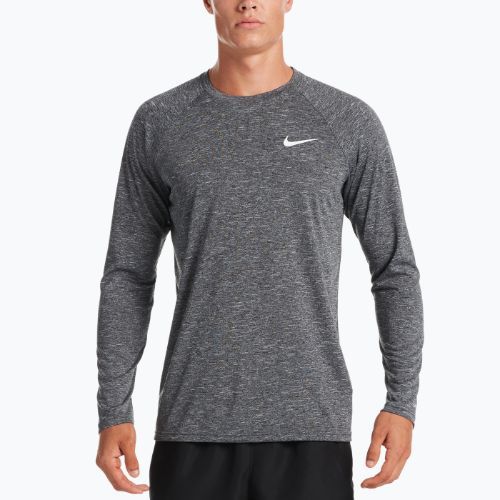 Pánské tréninkové tričko s dlouhým rukávem Nike Heather black NESSA590-001