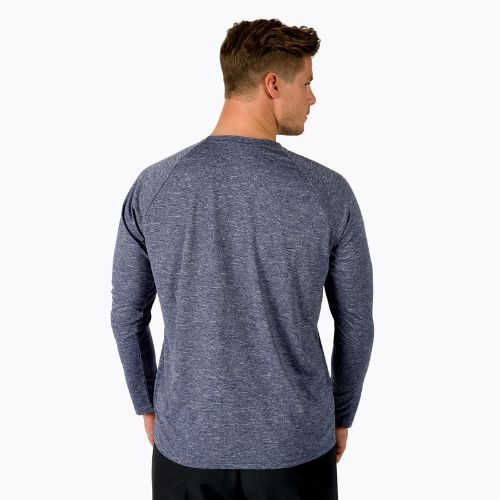 Pánské tréninkové tričko s dlouhým rukávem Nike Heather navy blue NESSA590-440