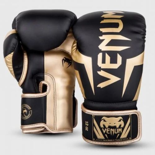 Pánské boxerské rukavice Venum Elite černo-zlaté VENUM-1392