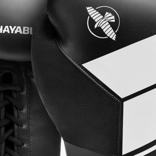 Hayabusa S4 Lace Up boxerské rukavice bílé S4LACBG-BK