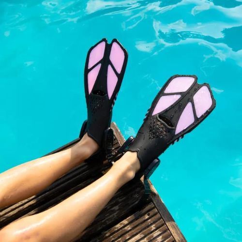 Dětský šnorchlovací set AQUASTIC Maska + Ploutve - Šnorchl růžový MSFK-01SR