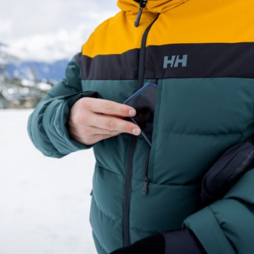 Helly Hansen pánská lyžařská bunda Bossanova Puffy zeleno-žlutá 65781_495