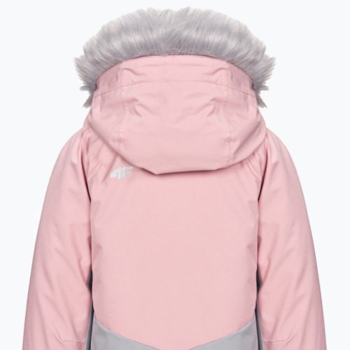 Dětská lyžařská bunda 4F růžová HJZ22-JKUDN003