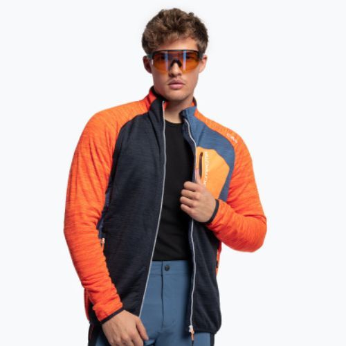 Skitourová pánská bunda CMP 32G2857 oranžovo-tmavě modrá 32G2857/N950