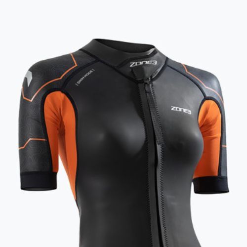 Dámský triatlonový neopren ZONE3 Versa Swimrun black/orange/gunmetal
