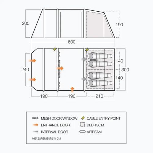 Kempingový stan pro 4 osoby Vango Stargrove II Air 450 zelený TEQSTARAIH09176