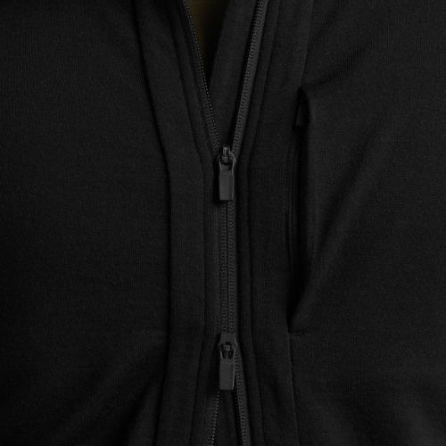 Pánská trekingová mikina Icebreaker Quantum III LS Zip Hood black IB0A59JX0011