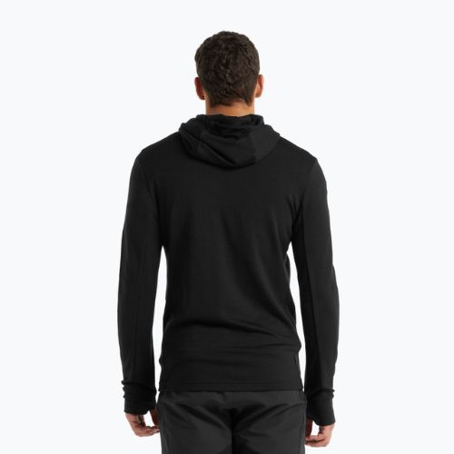 Pánská trekingová mikina Icebreaker Quantum III LS Zip Hood black IB0A59JX0011