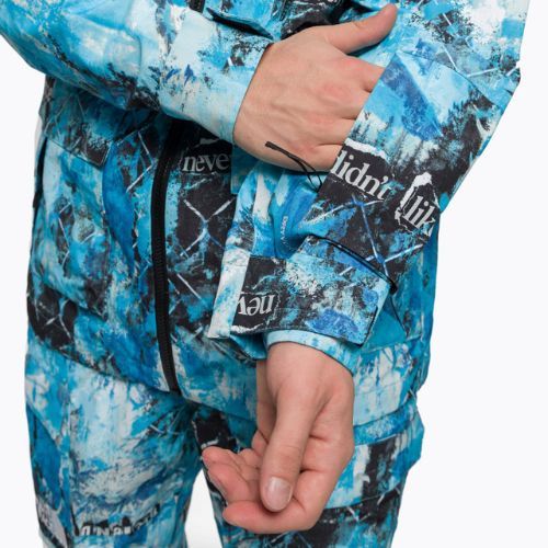 Pánská snowboardová bunda The North Face Printed Dragline blue NF0A7ZUF9C11