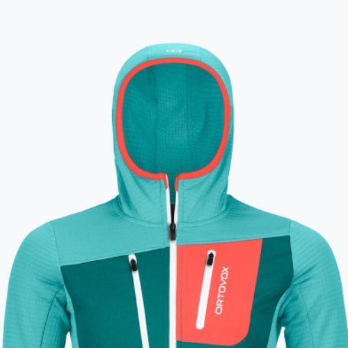 Dámská mikina Ortovox Fleece Grid Hoody Turquoise 8720100036