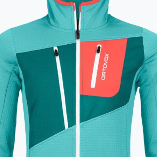 Dámská mikina Ortovox Fleece Grid Hoody Turquoise 8720100036