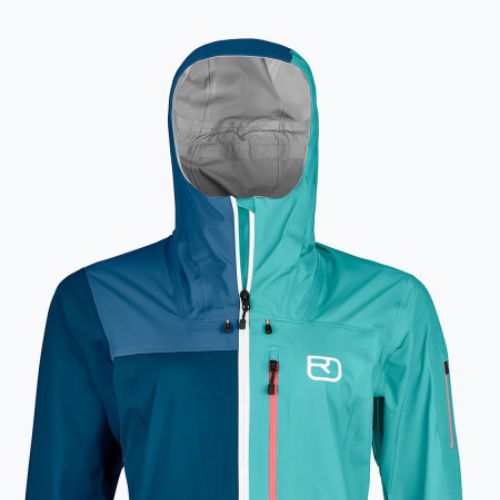 Dámská hardshellová bunda s membránou Ortovox 3L Ortler zelená 7061600006