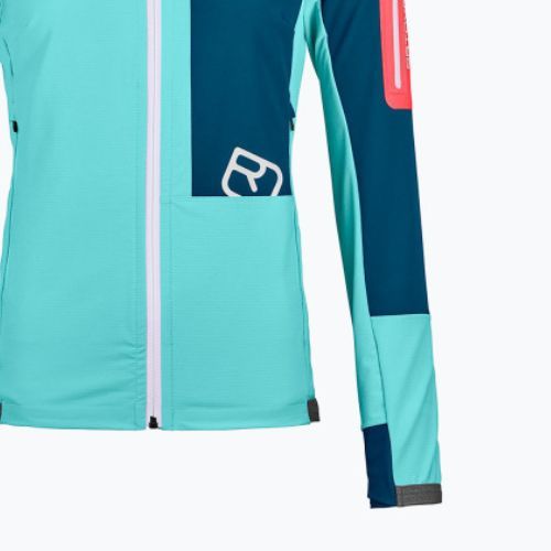 Dámská softshellová bunda Ortovox Berrino s kapucí modrá 6027700007