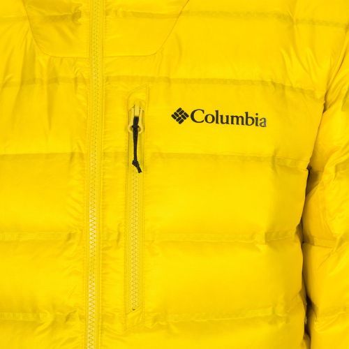 Pánská péřová bunda Columbia Pebble Peak s kapucí Yellow 2008315