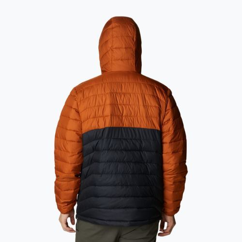 Pánská péřová bunda Columbia Powder Lite Anorak oranžovo-černá