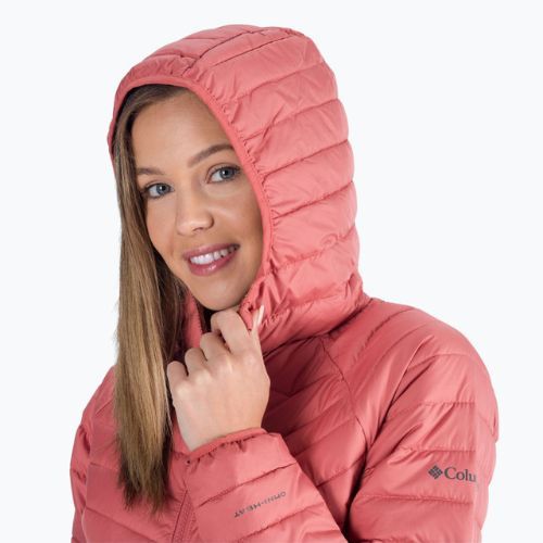 Columbia Powder Lite Hooded pink dámská péřová bunda 1699071