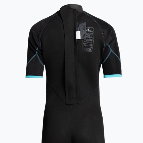 Dámský neopren   O'Neill Reactor-2 2 mm Back Zip S/S Spring black/ltaqua