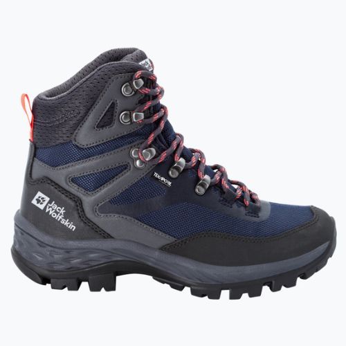 Dámské trekové boty Jack Wolfskin Rebellion Guide Texapore Mid black-blue 4053801