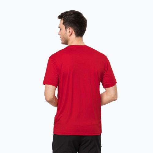 Pánské trekingové tričko Jack Wolfskin Tech červené 1807071_2206