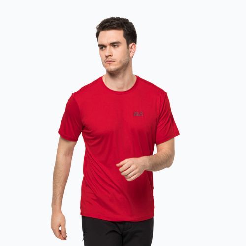 Pánské trekingové tričko Jack Wolfskin Tech červené 1807071_2206