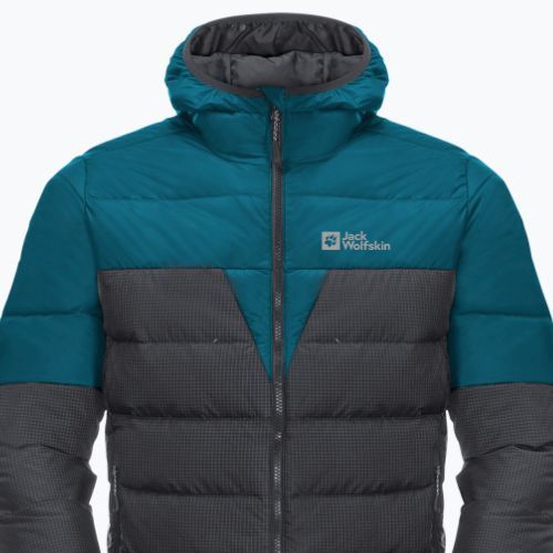 Jack Wolfskin pánská péřová bunda Dna Tundra Down Hoody černo-modrá 1206612_4133_006