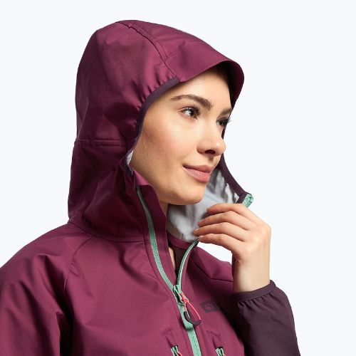 Dámská skialpová bunda Jack Wolfskin Alpspitze Hoody fialová 1307391_1014