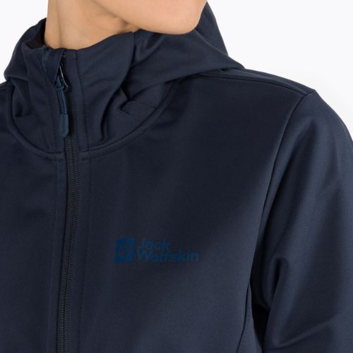 Dámská softshellová bunda Jack Wolfskin Windhain Hoody tmavě modrá 1307481_1010