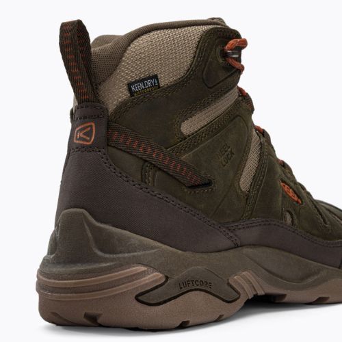 Pánské trekové boty KEEN Circadia Mid Wp green-brown 1026766