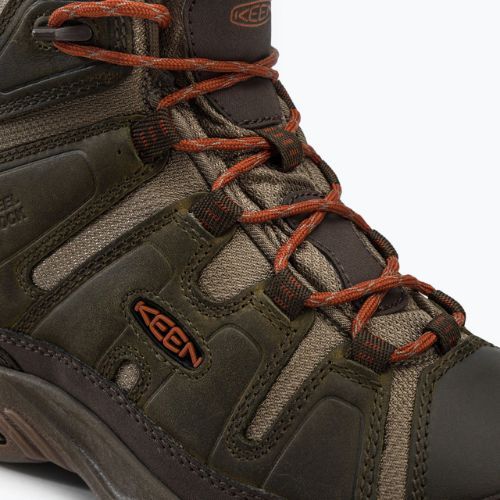 Pánské trekové boty KEEN Circadia Mid Wp green-brown 1026766