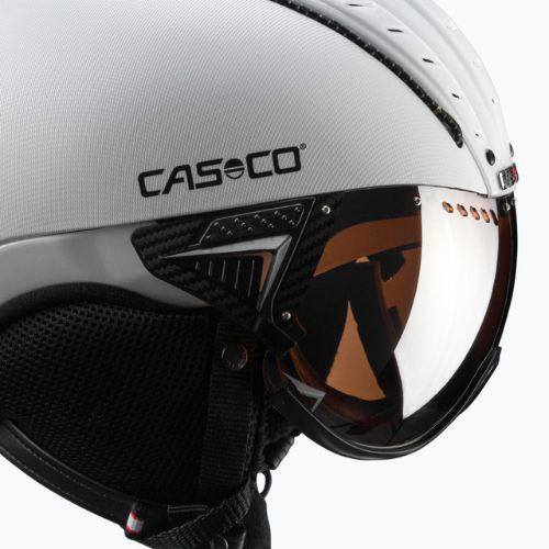 Lyžařská přilba CASCO SP-2 Carbonic Visor bílá 07.3737