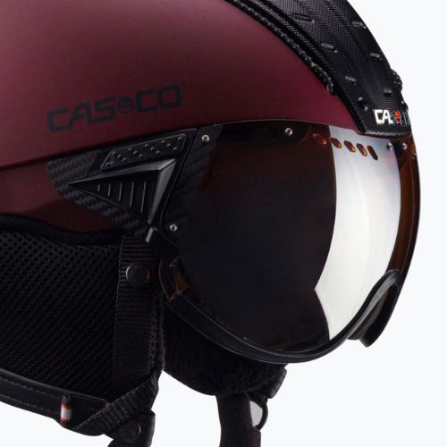 Lyžařská přilba CASCO SP-2 Carbonic Visor červená 07.3738