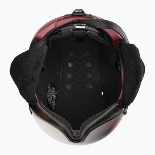 Lyžařská přilba CASCO SP-2 Carbonic Visor červená 07.3738